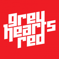 Grey Hearts Red