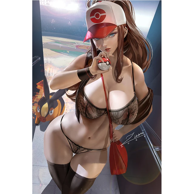 Canvas-Painting-Wall-Art-Video-Games-Pokemon-Sexy-Girl-Art-Poster-Black-Lace-Anime-Figure-Picture.jpg_640x640.jpg